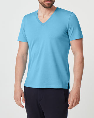 Cotton V-Neck T-Shirt <tc>Giza</tc>