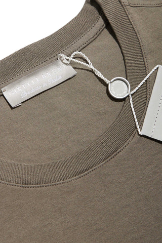 Cotton Crewneck T-Shirt <tc>Giza</tc> with pocket