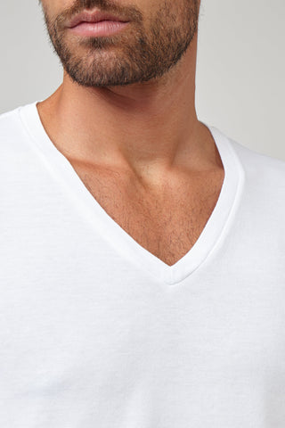 Set of 2 T-Shirts <tc>Giza</tc> White V-Neck