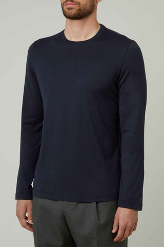 Set of 2 Crewneck T-Shirts Long/Short Sleeve <tc>Giza</tc>