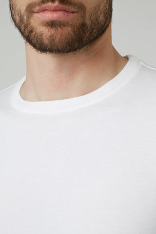 Cotton Crewneck T-Shirt <tc>Giza</tc> with pocket