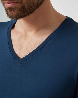Cotton V-Neck T-Shirt <tc>Giza</tc>