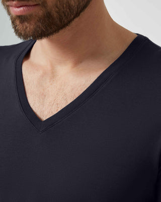 Cotton V-Neck T-Shirt <tc>Giza</tc>
