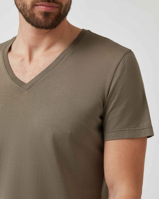 Cotton V-Neck T-Shirt <tc>Giza</tc>